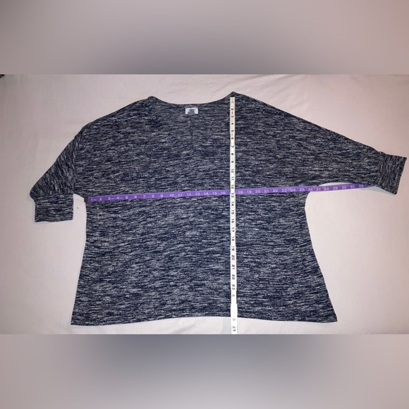 Oversized XL 1X 2X 3X Dolman Sleeve Hacci Knit Scoop Neck Sweater - Picture 4 of 15